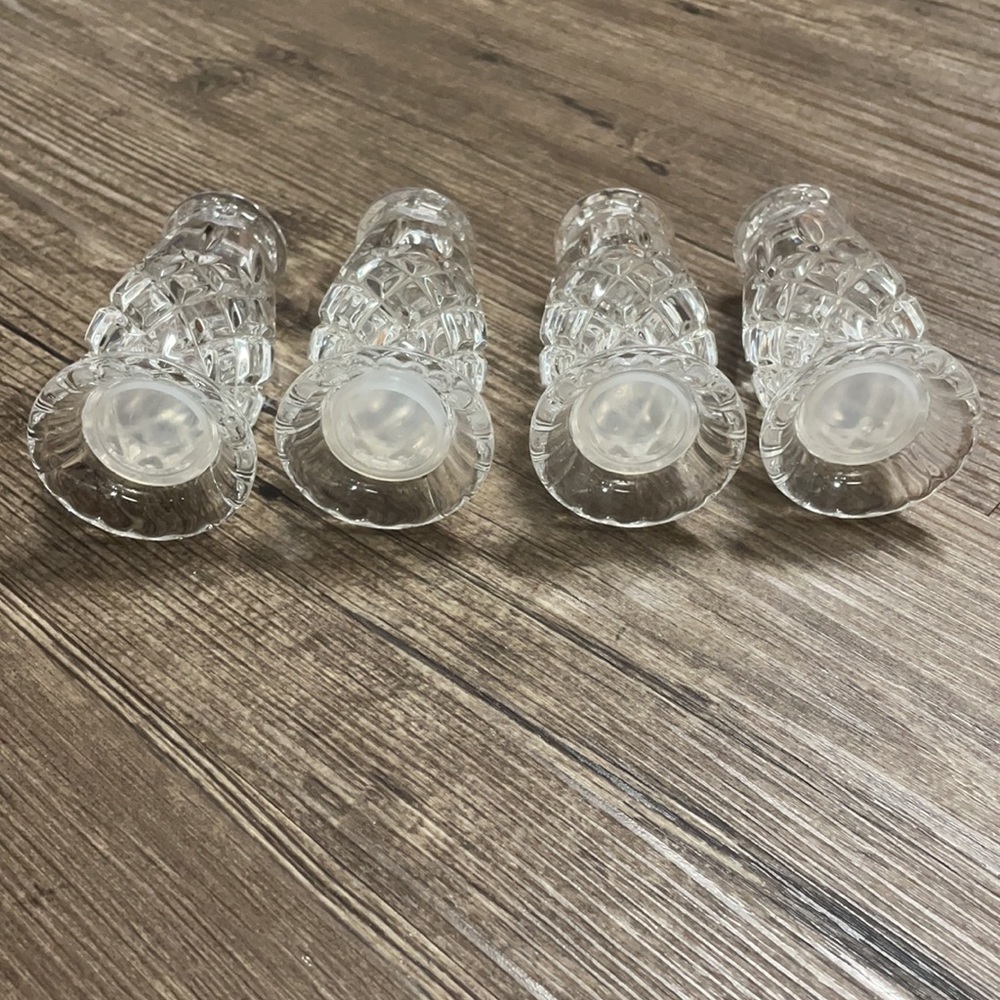 Gorgeous Set of 3 Gorham Cut Crystal Salt and Pepper Shakers - Picture 5 of 7